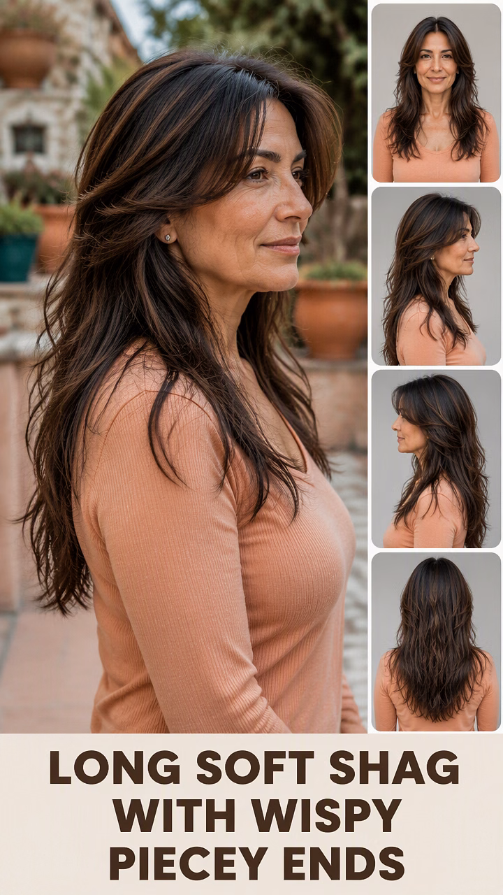 Long Soft Shag With Wispy Piecey Ends