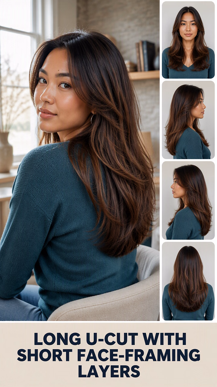 Long U-Cut With Short Face-Framing Layers