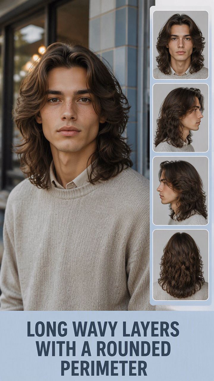 Long Wavy Layers With A Rounded Perimeter