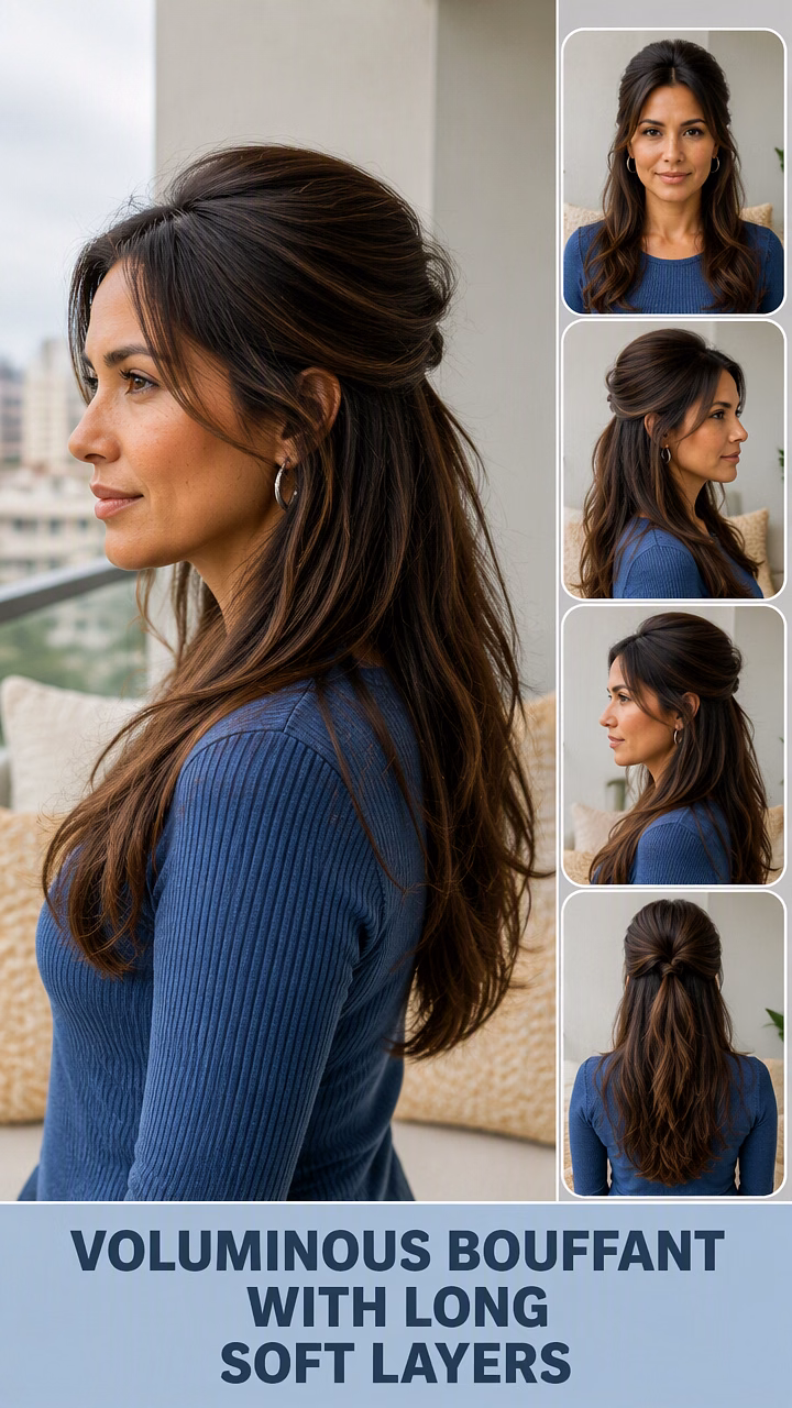 Voluminous Bouffant With Long Soft Layers