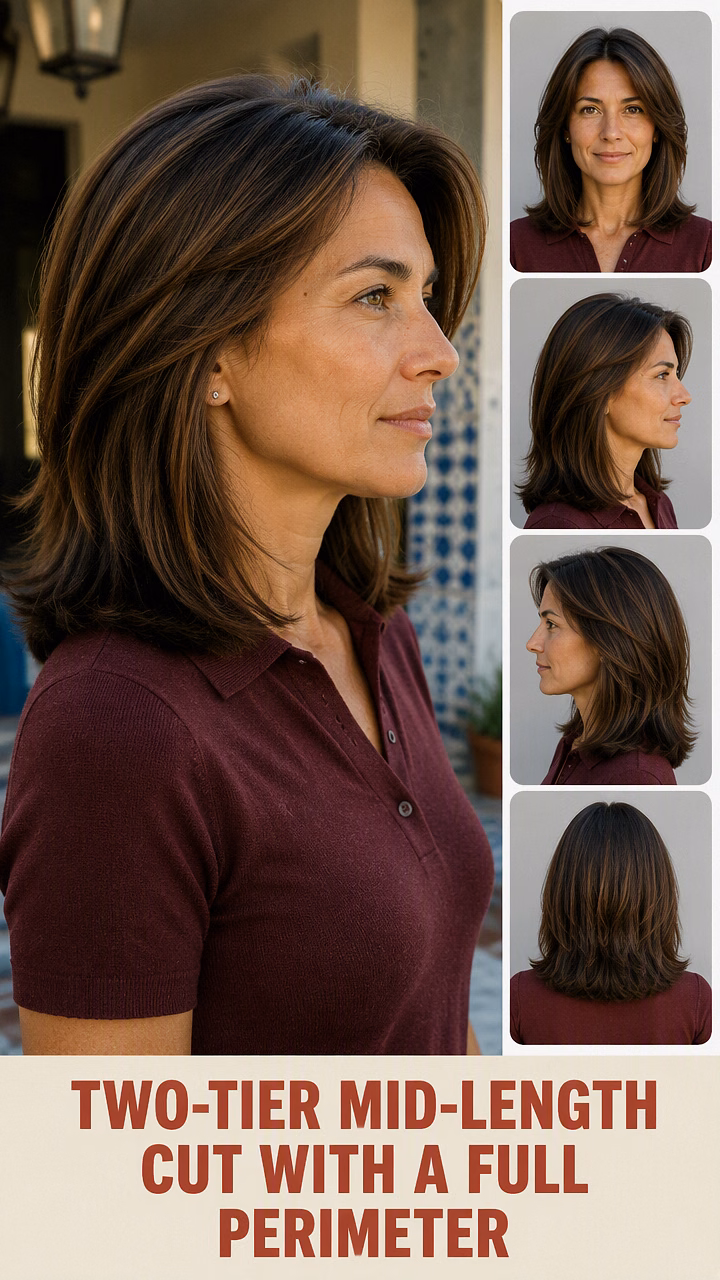 Two-Tier Mid-Length Cut With A Full Perimeter