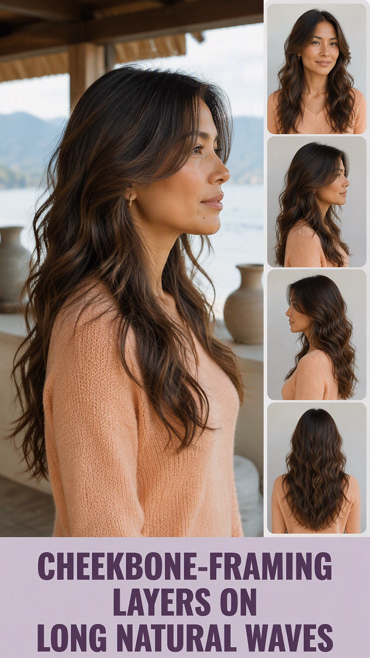 Cheekbone-Framing Layers On Long Natural Waves
