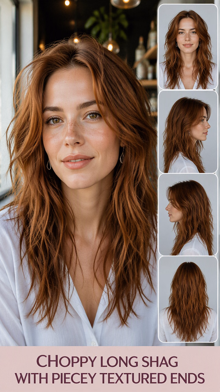 Choppy Long Shag With Piecey Textured Ends