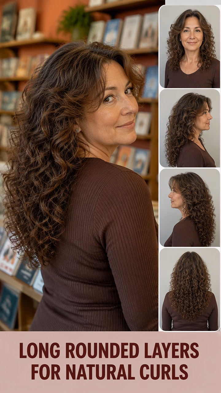 Long Rounded Layers For Natural Curls