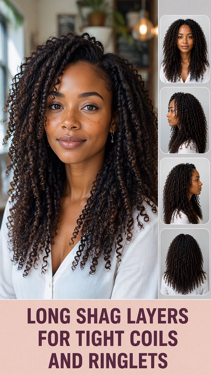 Long Shag Layers For Tight Coils And Ringlets
