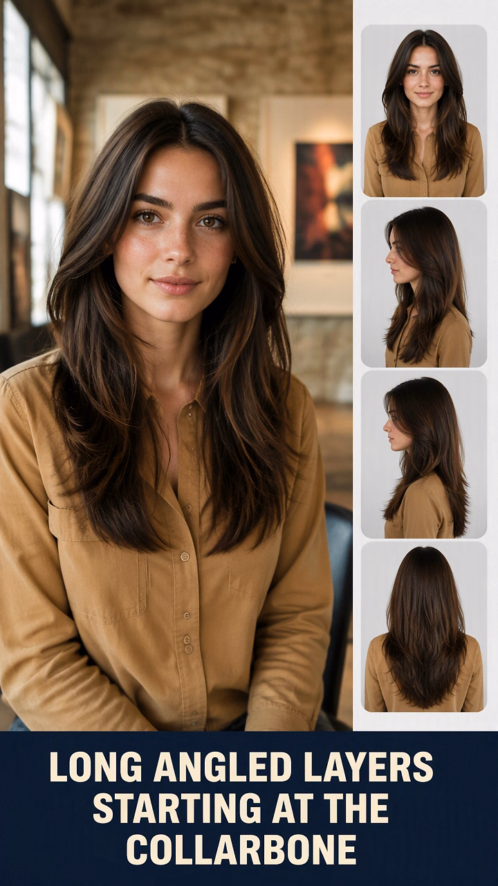 Long Angled Layers Starting At The Collarbone