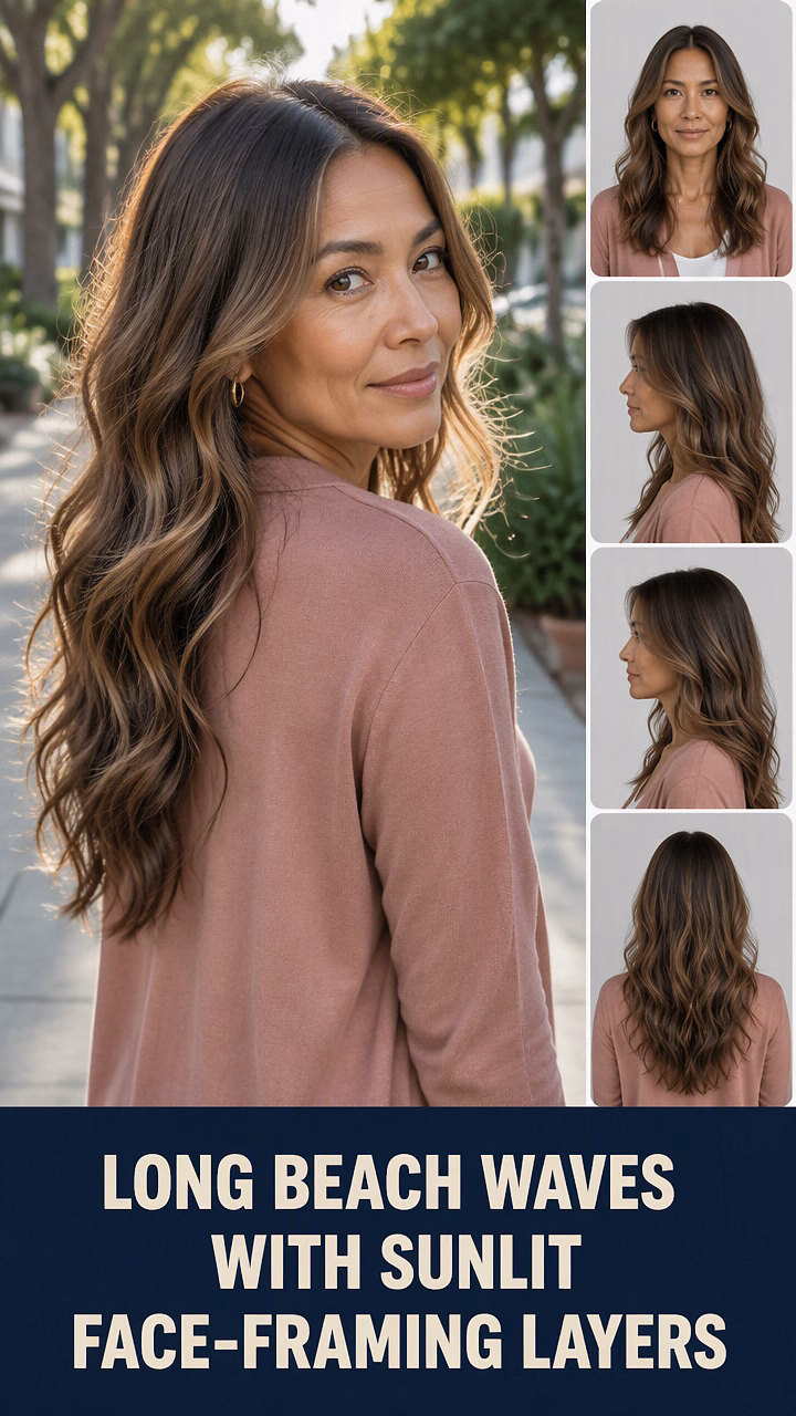 Long Beach Waves With Sunlit Face-Framing Layers