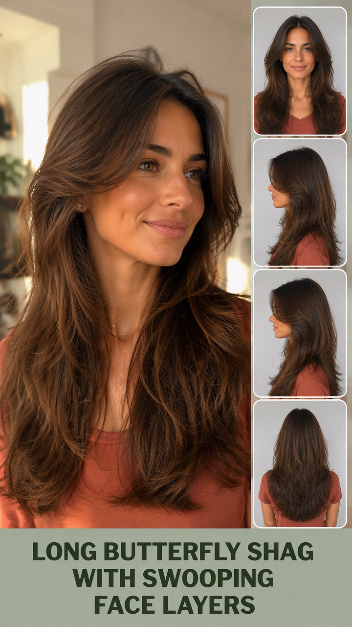Long Butterfly Shag With Swooping Face Layers