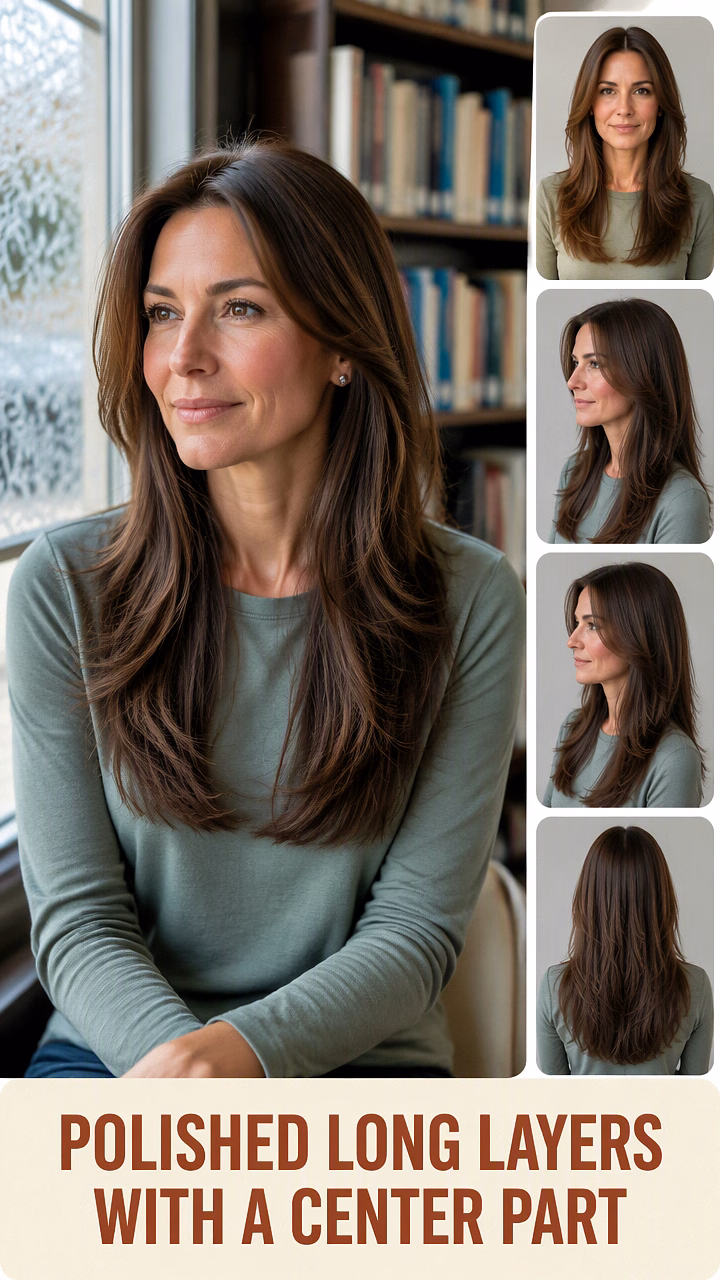 Polished Long Layers With A Center Part