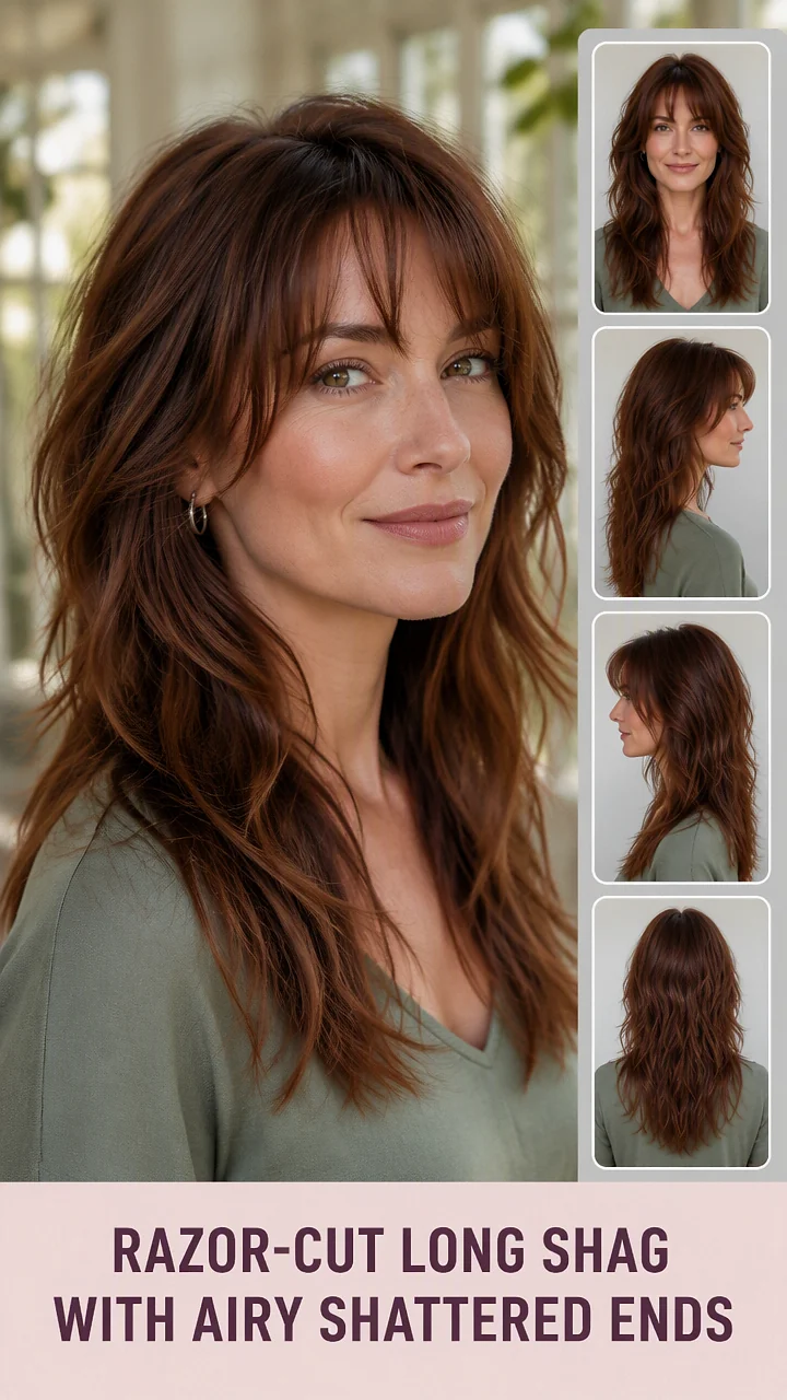 Razor-Cut Long Shag With Airy Shattered Ends