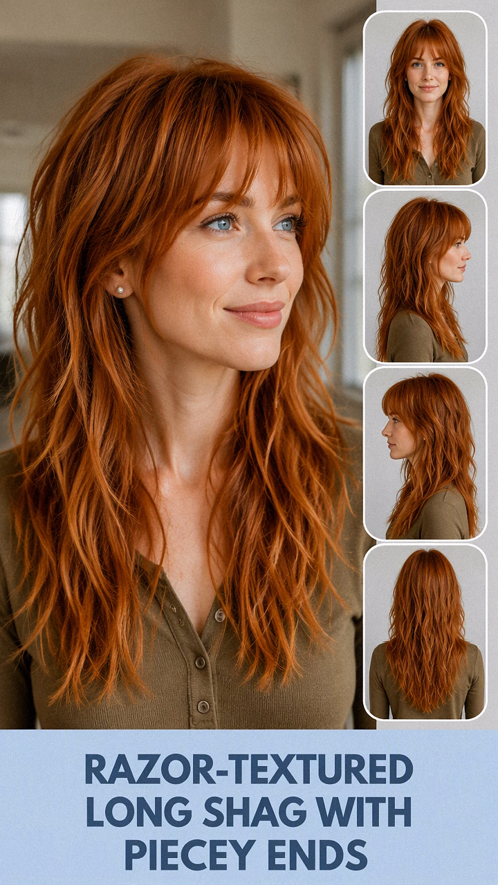 Razor-Textured Long Shag With Piecey Ends
