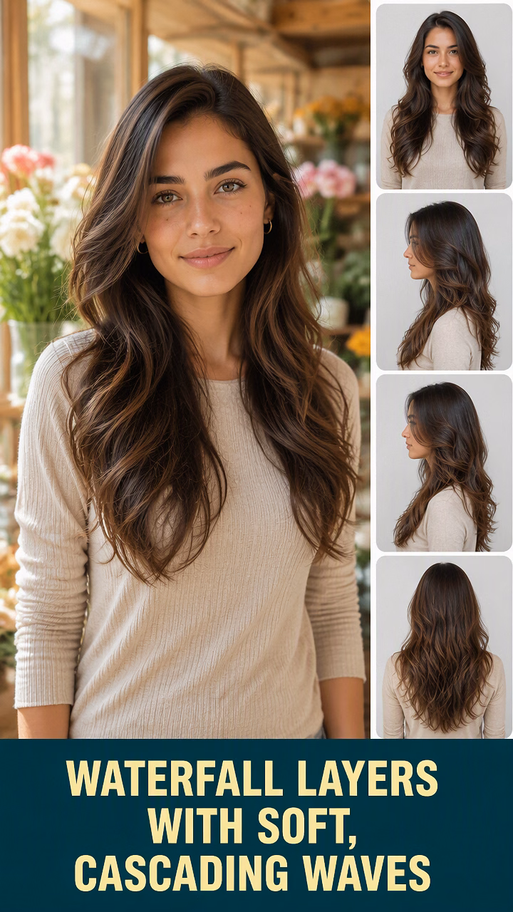 Waterfall Layers With Soft, Cascading Waves