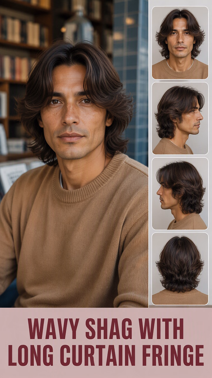 Wavy Shag With Long Curtain Fringe